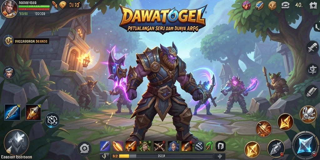 Tampilan utama gameplay ARPG DAWATOGEL yang menakjubkan.