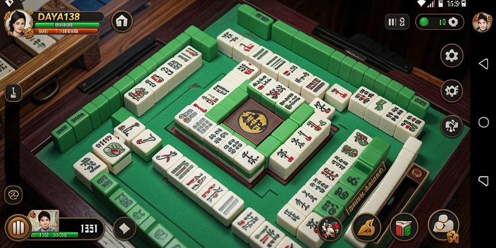 Tangkapan layar utama permainan DAYA138 dengan gameplay Mahjong yang menantang.