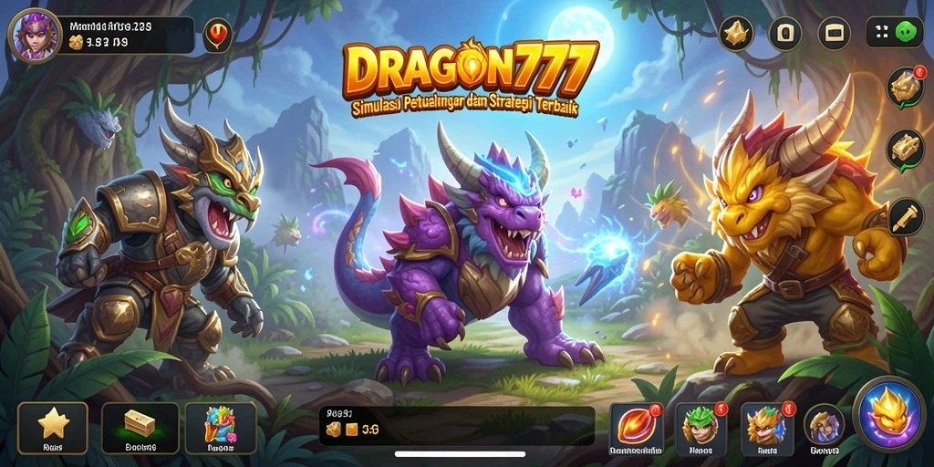 Tampilan gameplay mendalam dari DRAGON777 yang menarik dan strategis.