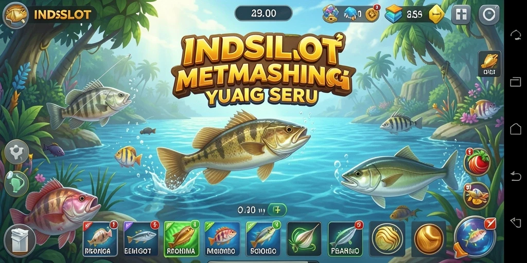 Tampilan gameplay <strong>INDSLOT</strong> yang mempesona saat memancing.