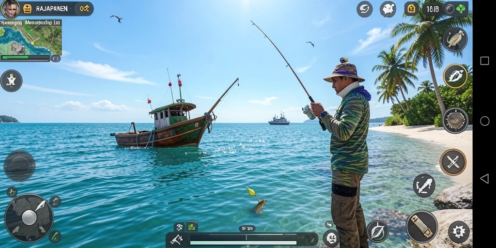 Tangkapan ikan besar dalam gameplay RAJAPANEN yang menakjubkan.