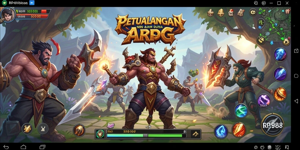 Tampilan seru gameplay ARPG dengan pertarungan epik dan eksplorasi dunia.